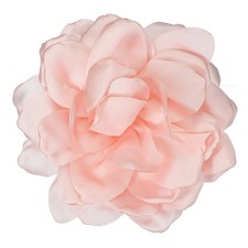 4.7" Silk Satin Flower Brooch Pin Large Peony Floral Lapel Pin Light Pink