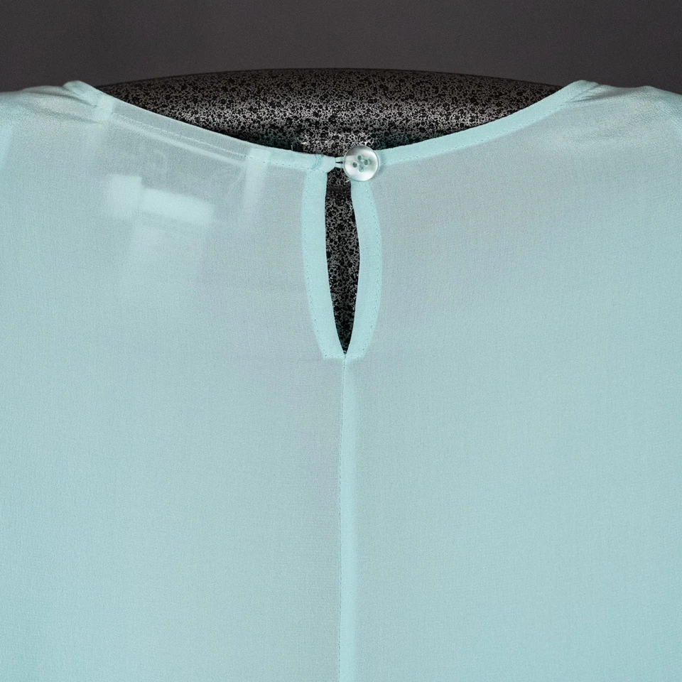 Blusa De Colección Diane Gilman Libélula Con Cuentas de Seda MEDIANA Lentejuelas Transparentes Fairycore Foto 4 de 4