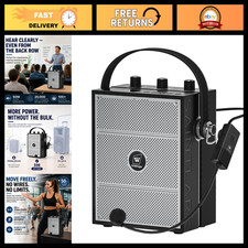 50W Voice Amplifier Bluetooth PA Speaker with Wireless Headset Microphone - Port