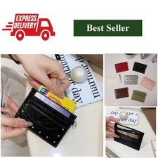 Slim PU Card Wallet Mini Coin Purse Multiple Slots Unisex