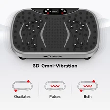 Black Vibration Plate 4D Exercise Machine Weight Loss Fitness Platform For Home