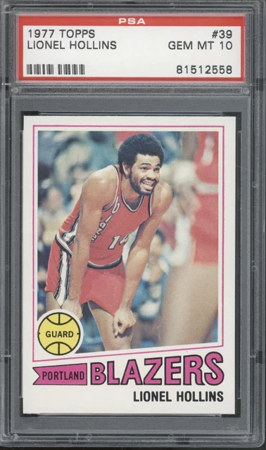 1977 Topps Basketball #39 Lionel Hollins Gem Mint PSA 10