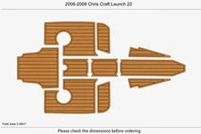 2006 Chris Craft 22 Launch Boat Swim Platform Cockpit EVA Pad Faux Flooring Mat