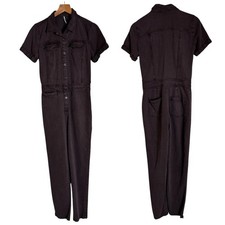 Young Fabulous and Broke YFB Denim Aviator Jumpsuit Coverall Utility Womens XS