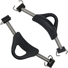 Scuba Diving Stainless Steel Spring Fin Straps Pin Style Pair , Large, Black