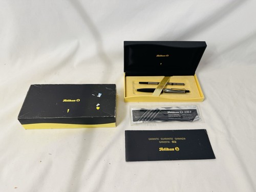 Old Vtg PELIKAN Honey Roller Ball Point Gold Writing Pen W/Original Box Germany