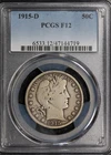 1915-D Barber Half Dollar PCGS F12