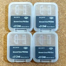 Sony 512MEGABYTE Memory Stick Pro Duo Memory Card -Camera/PSP/Games ETc 4 Pieces