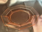 Vintage  Pink Depression Glass Salad Dessert Plates Octagon 10"