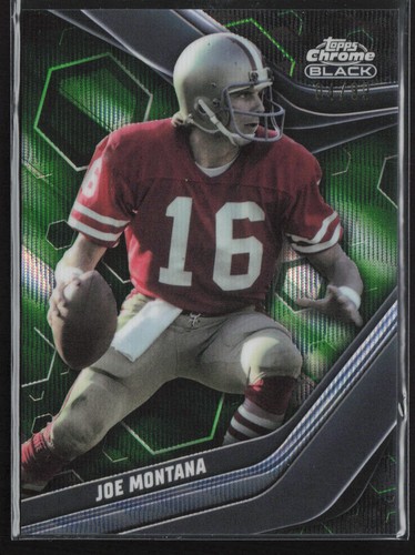 2023 Topps Composite #145 Joe Montana Chrome Black Green Wave Refractor #/99