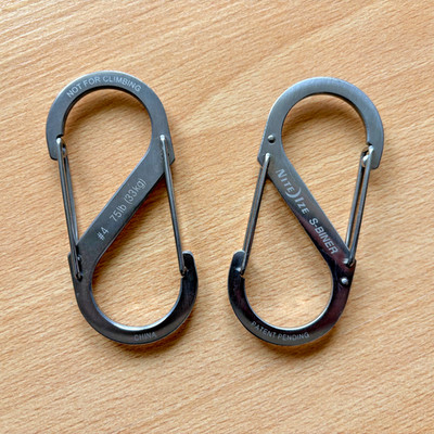 Nite Ize S-Biner #4 Doppelkarabiner Karabiner Edelstahl Stainless - 2 Stück