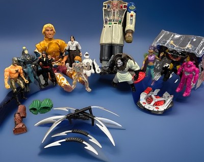 Action Figures Toy Random Lot Of 12 Plus Misc. Items (Inspector G. Missing Arm)