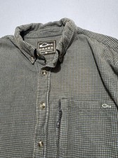 Drake Mens Flannel Large Plaid Outdoor Waterfowl Work Casual Pockets