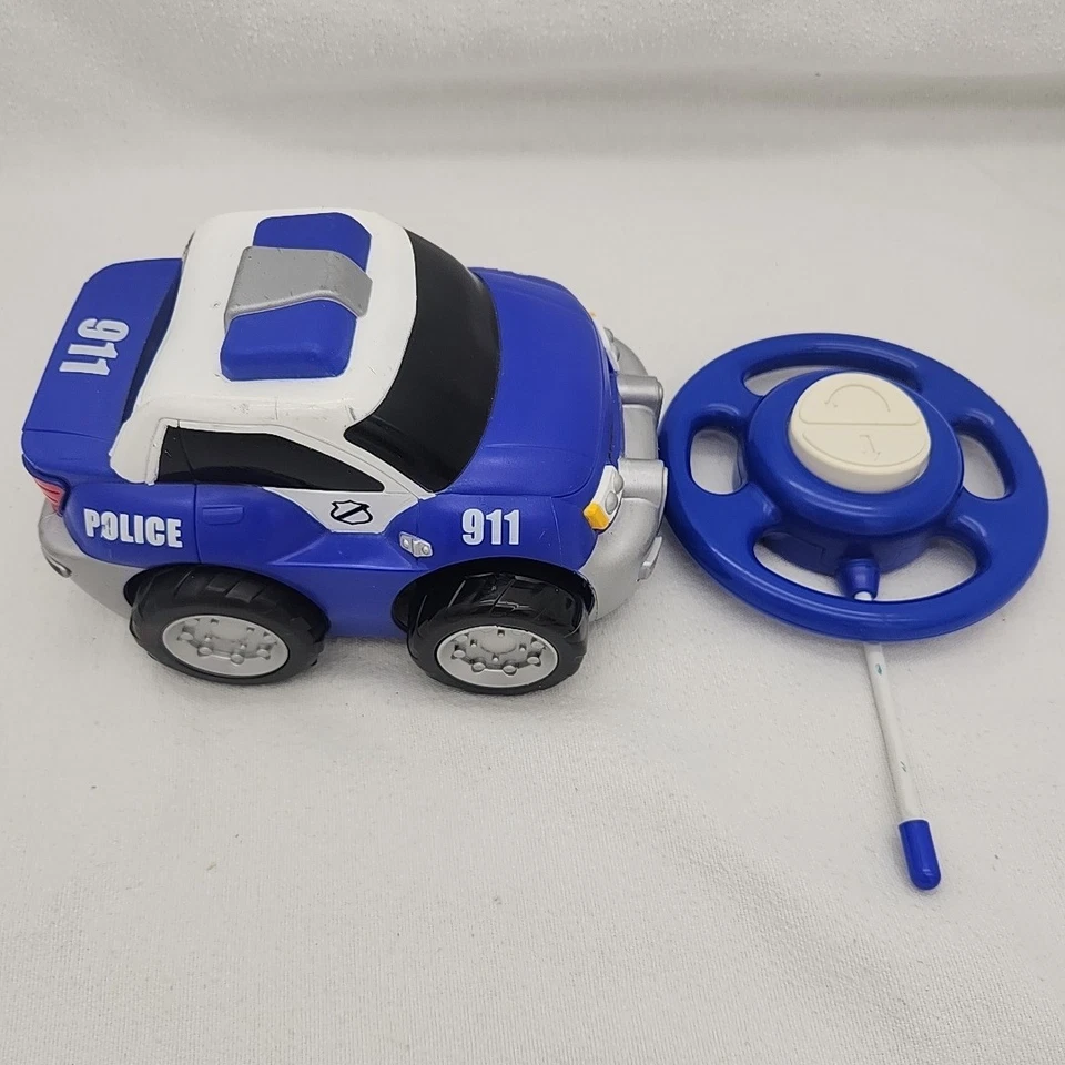 Ferngesteuertes Polizeiauto Spielzeug Blau Akku GoGo Auto My First RC Kid Galaxy  - Bild 4 von 4