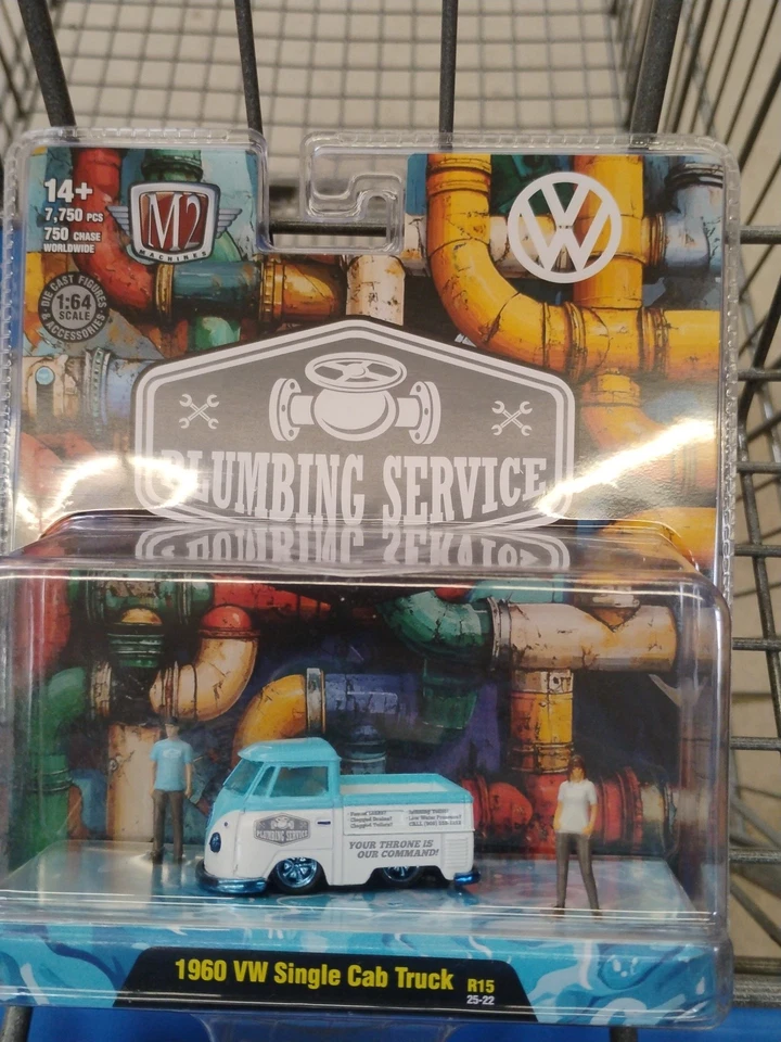 M2 Machines Servicio de Fontanería VW 1960 VW Camión de Cabina Única PIEZA DE PERSECUCIÓN Foto 4 de 4