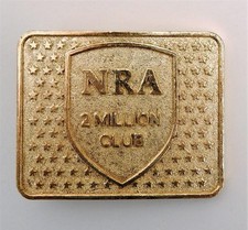 NRA 2 Million Club Vintage Belt Buckle National Rifle Association Guns Firearms