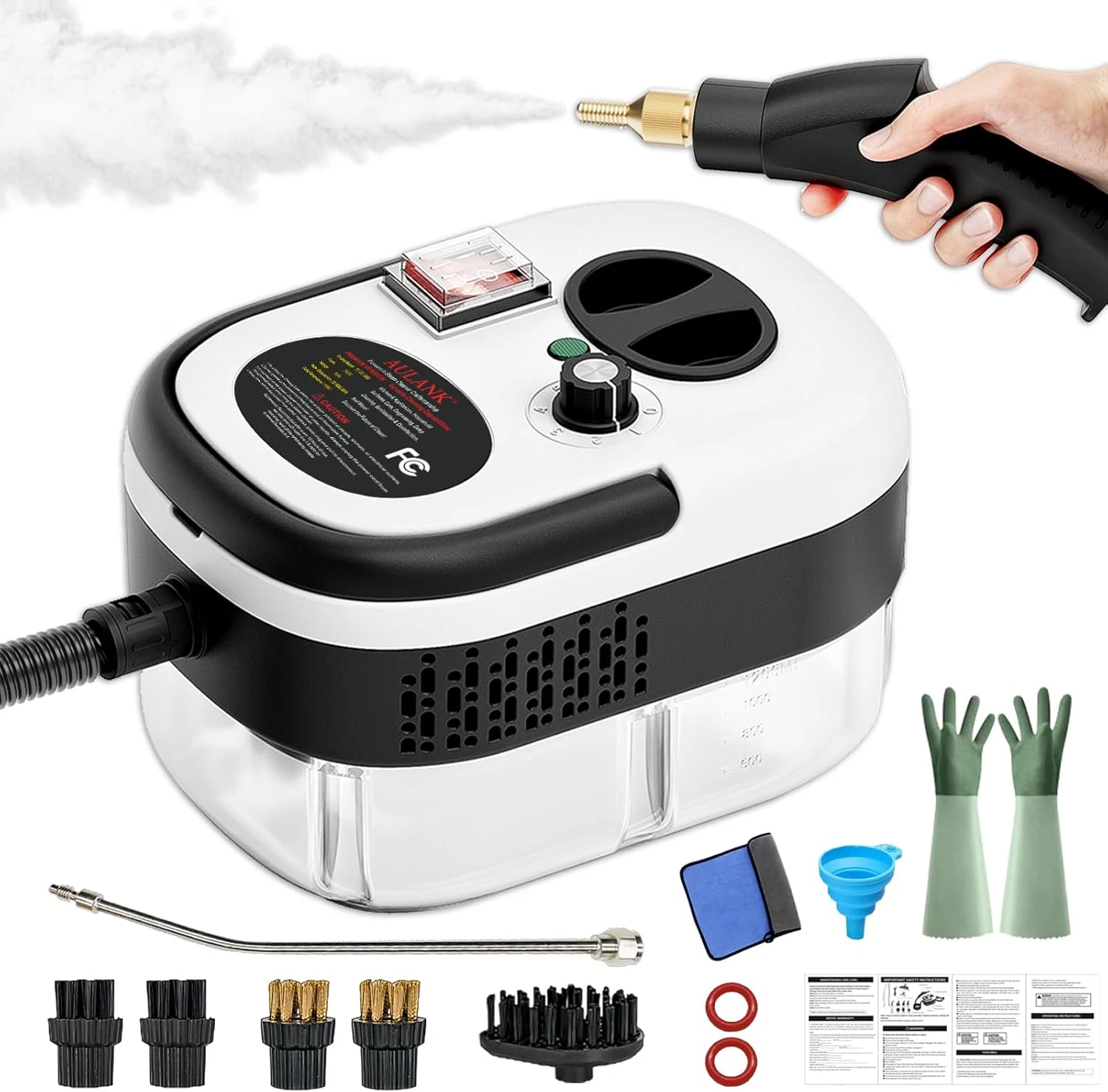 2500W Handheld Steam Cleaner,Portable Car Steamer for Auto Detailing,High-Temper