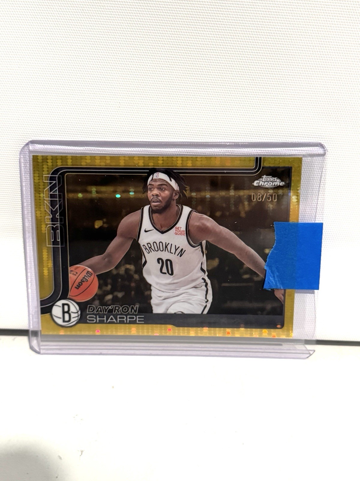 2025-26 Topps Chrome Day'Ron Sharpe Geometric Gold Refractor /50 Nets