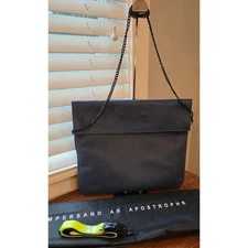 Ampersand as Apostrophe Cobalt Blue Buffalo Parcel Bag NWT