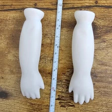 Set of Vintage Germany Bisque Doll Arms Replacements w/ Hands