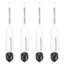 4 Pcs Dairy Density Meter Lab Testing Instrument Hydrometer for Indoor