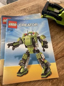 Lego Creator 31007 Power Mech 3-in-1 Green Truck Robot Helicopter With Instruct.