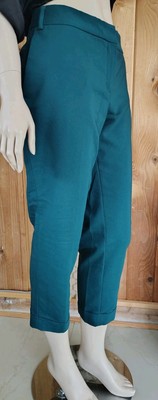 EXPRESS EDITOR Size 8 Ankle Length Hem Mid-Rise Green Trousers 
