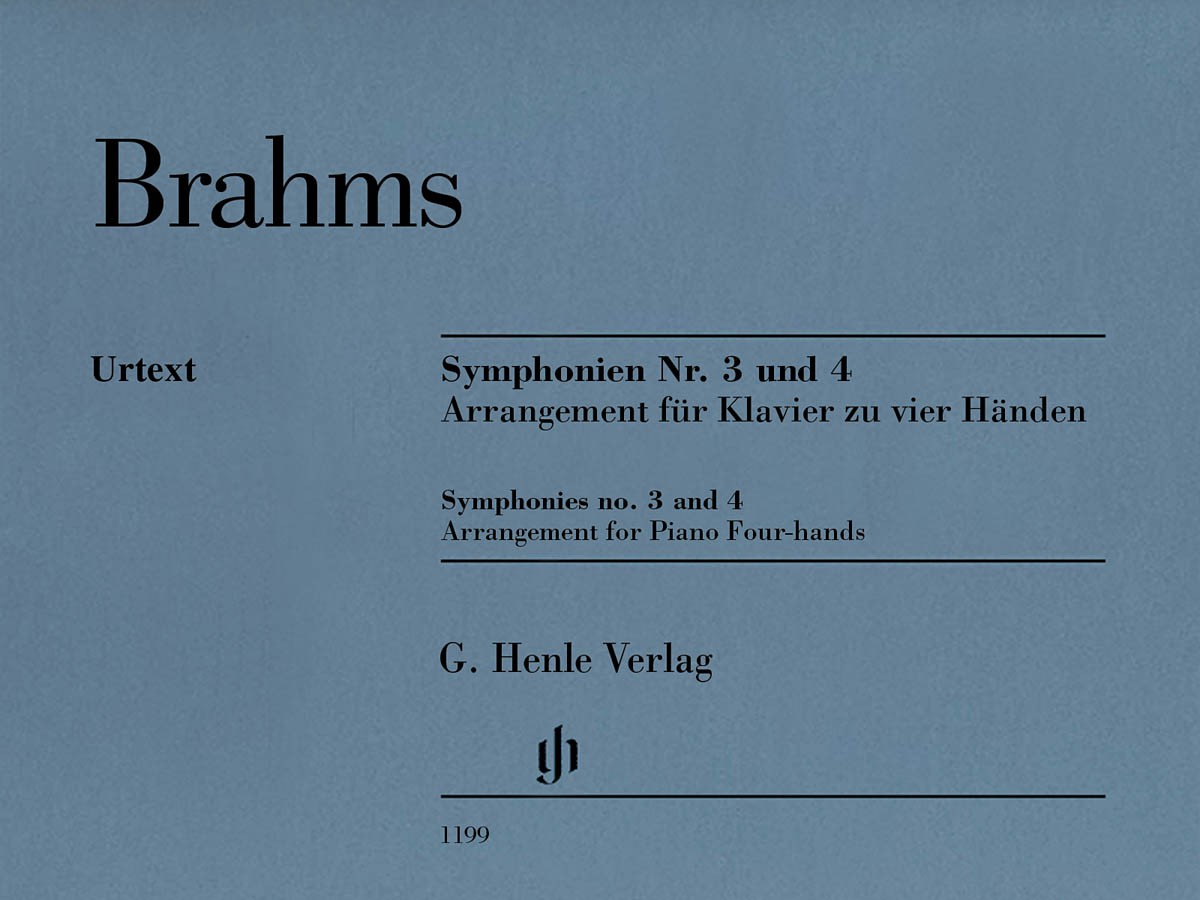 Spartiti Classici Brahms: Sinfonie n. 3 e 4 per Pianoforte