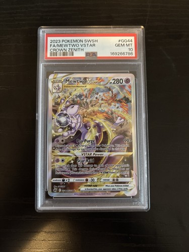 2023 Pokemon Crown Zenith Galarian Gallery #GG44/GG70 Mewtwo VSTAR PSA 10