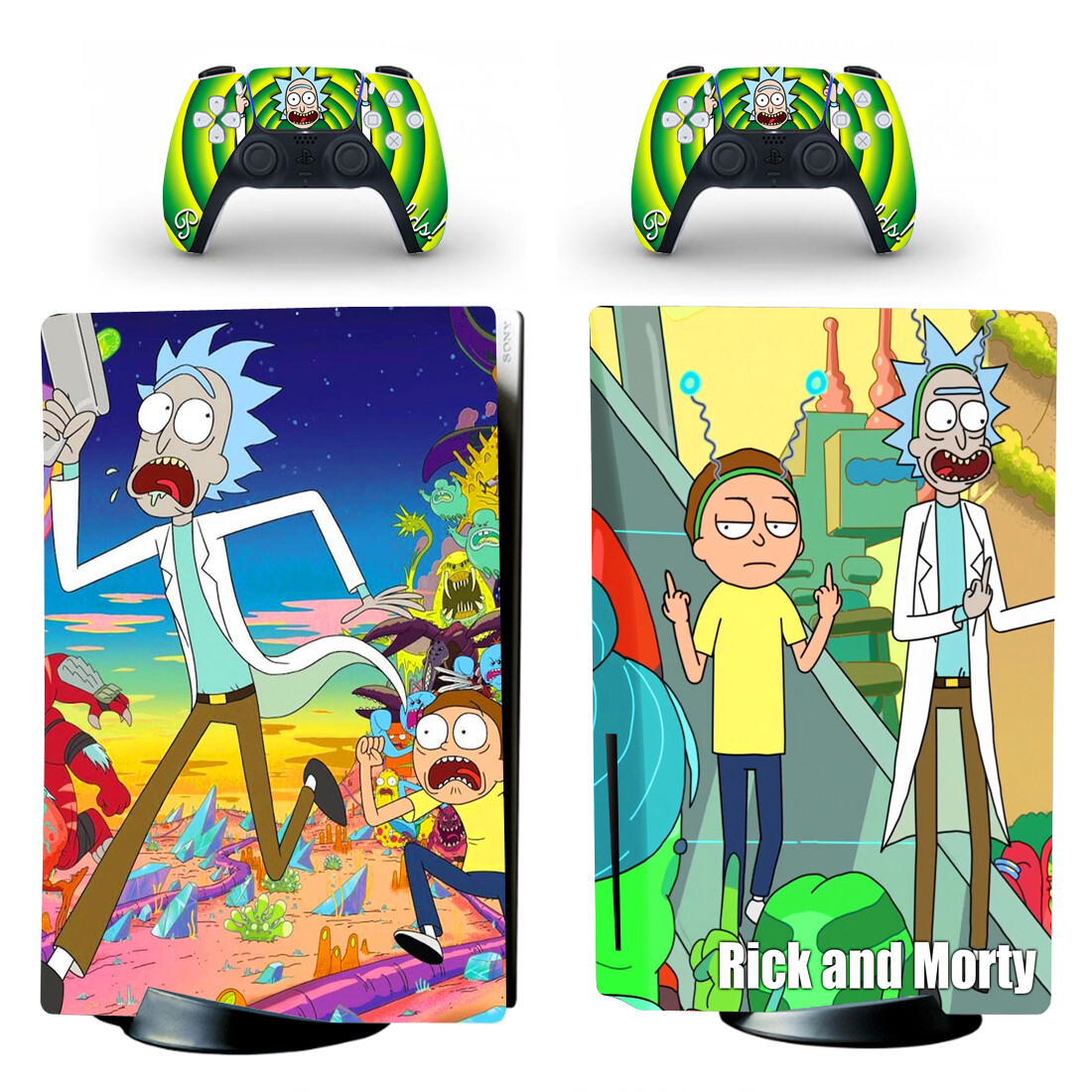 PS5 Standard Disc Console Skin Decal Sticker Anime Rick Morty Sticker Vinyl Wrap-image