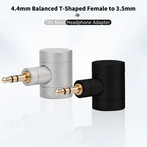 4.4mm Balanced T-Shaped Female to 2.5/3.5mm TRS Male Plug HiFi Headphone Adapter - Picture 2 of 21