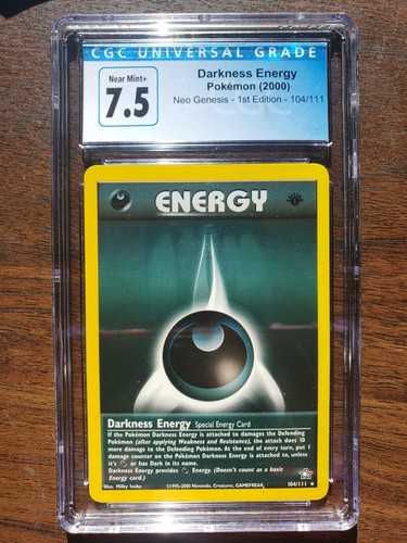 Darkness Energy (1st Edition) graded CGC 7.5 for sale on eBay