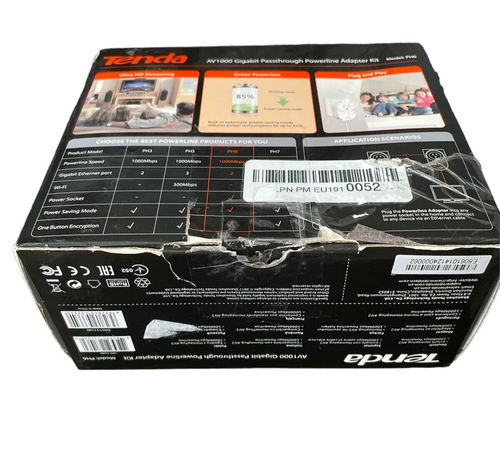 Tenda PH6 AV1000 Gigabit Passthrough Powerline Ethernet Adapter Kit Homeplug AV2 - Picture 11 of 11