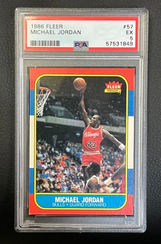 1986 Fleer Michael Jordan Rookie RC #57 PSA 5 EX  Centered & Eye Appeal GOAT