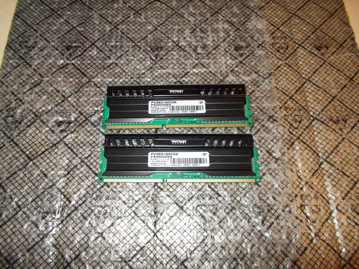 16GB 8GBx2 Patriot Black Mamba PC3 12800 1600mhz Non ECC DDR3
