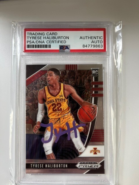 2020-21 Panini Prizm Draft Picks - Silver Prizm #50 Tyrese Haliburton (RC) AUTO