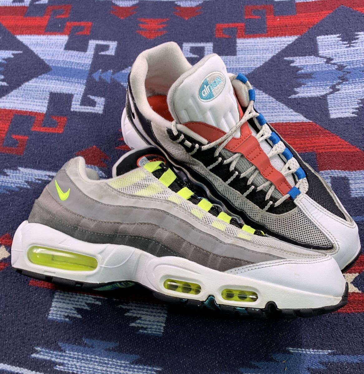 Nike Air Max 95 QS Greedy 2020 Size 10 CJ0589-001 White Black Grey Pink  Blue OG