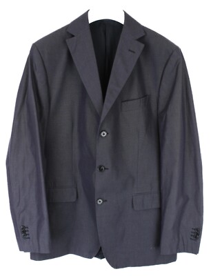 MASSIMO DUTTI Extrafine Cotton Blazer Herren EU 52 Einreihig Kerbrevers
