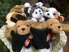 Ty THE Beanie BABIES Collection Stuffed Animal Plush - Dog Puppy star tush tag