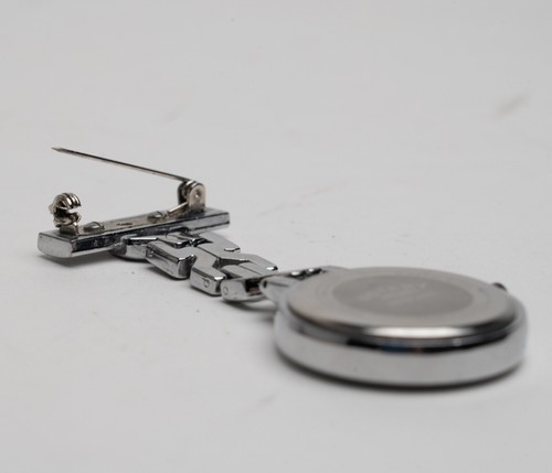 Rotary Pulsation Fob Pocket Watch Stainless Steel Clip-On Nurse Medical - Picture 8 of 12