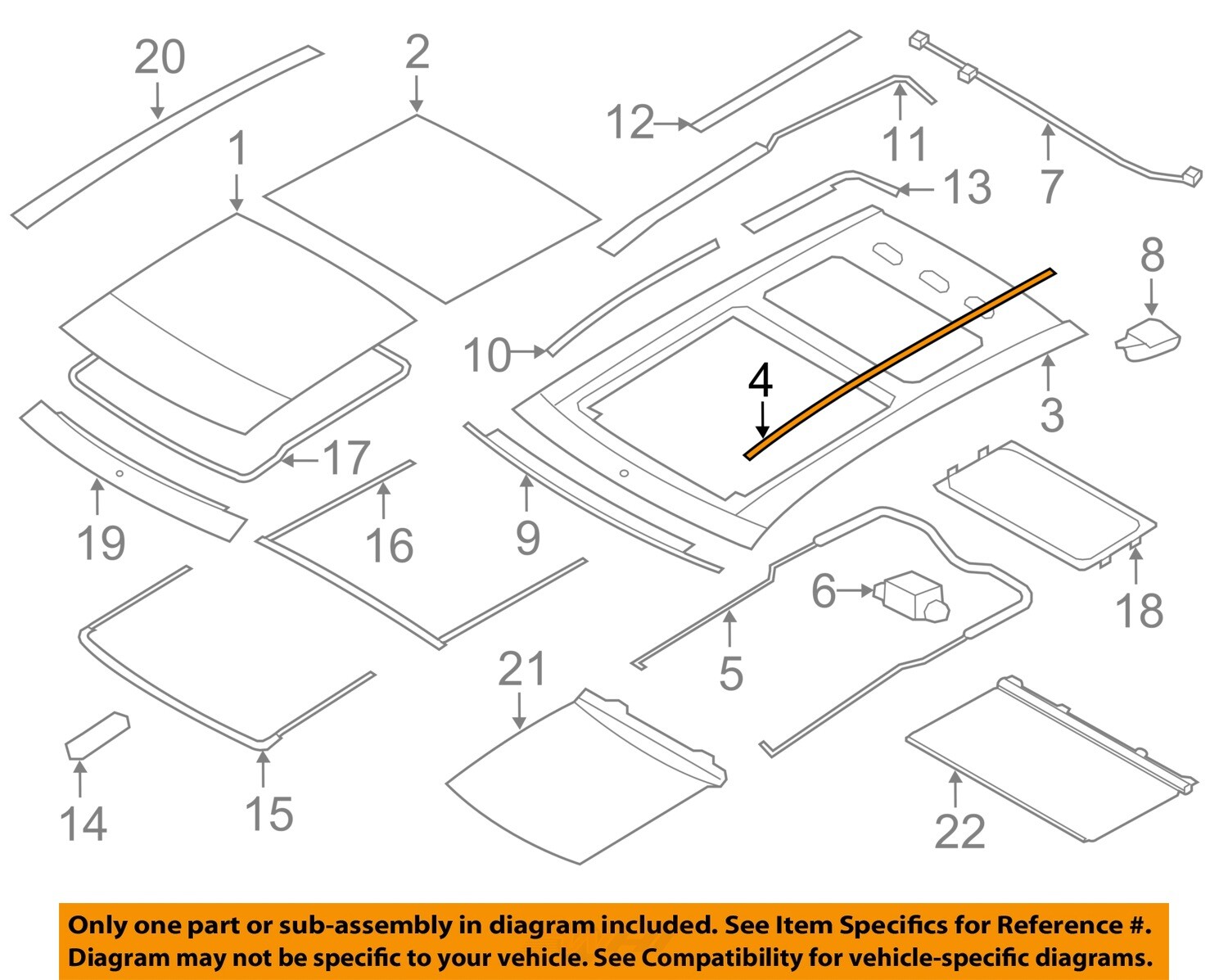 FORD OEM SunroofPlug 7T4Z78503A22A eBay