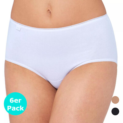 Sloggi 24/7 Cotton Midi Slip 6er Pack - Baumwolle - Weiss / Schwarz / Brush