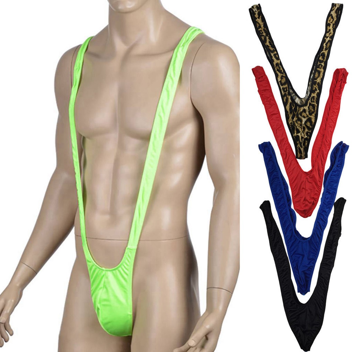 Mens Mankini Costume Swimsuit Thong Swimwear Stag Bucks Hens Party
