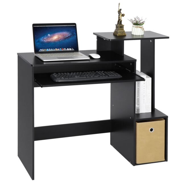 Computer Desk Table Study Desk for Home Office Furniture Oak 3 Drawer 3 Shelves