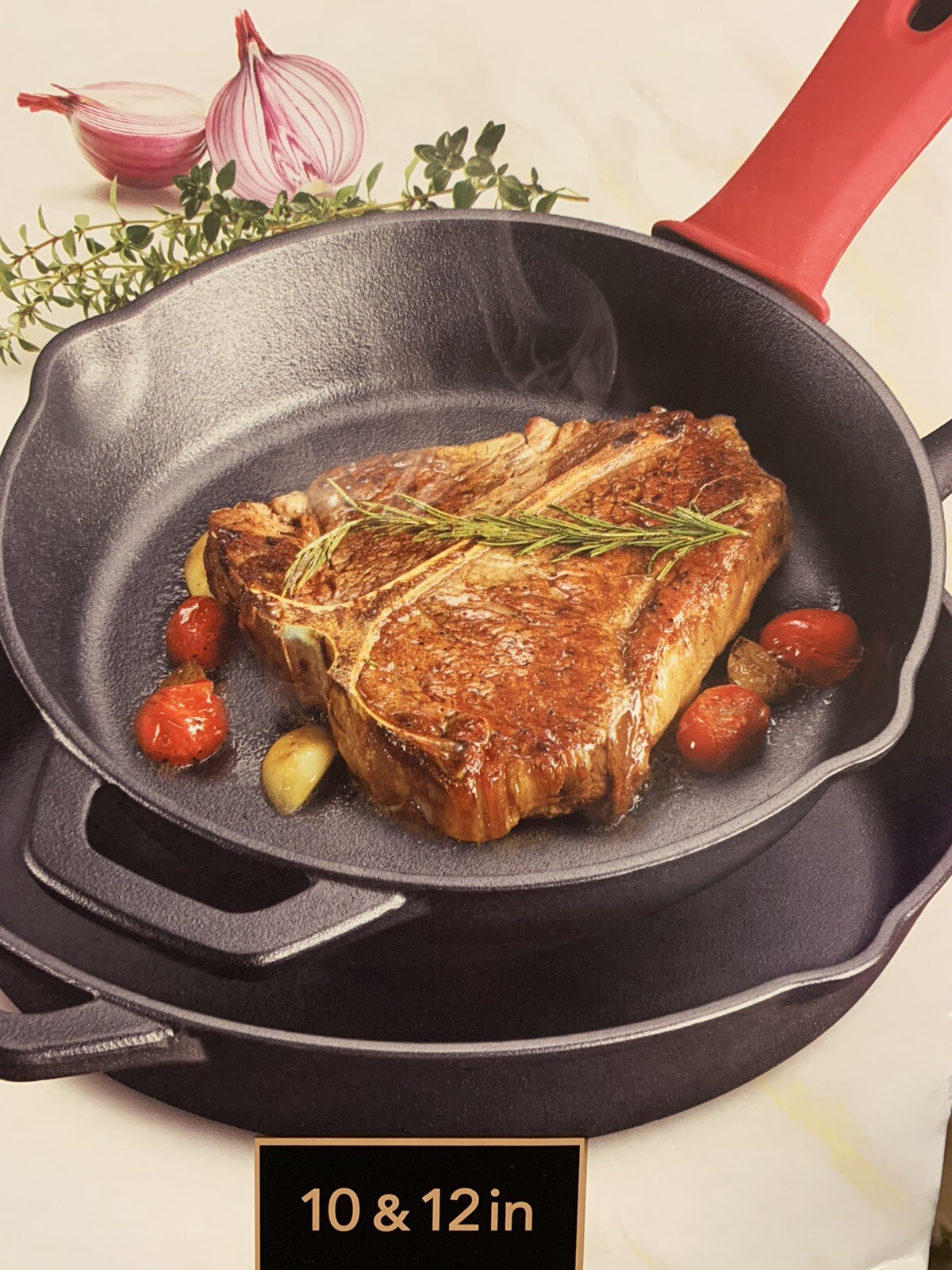 Tramontina, 2piece Cast Iron PreSeasoned Skillets 10" + 12" Multi