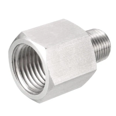 UXCELL Pipe to Fitting Adapter,Gauge Adapter, 1/8" NPT Male Pipe x 1/4" G Female Pipe