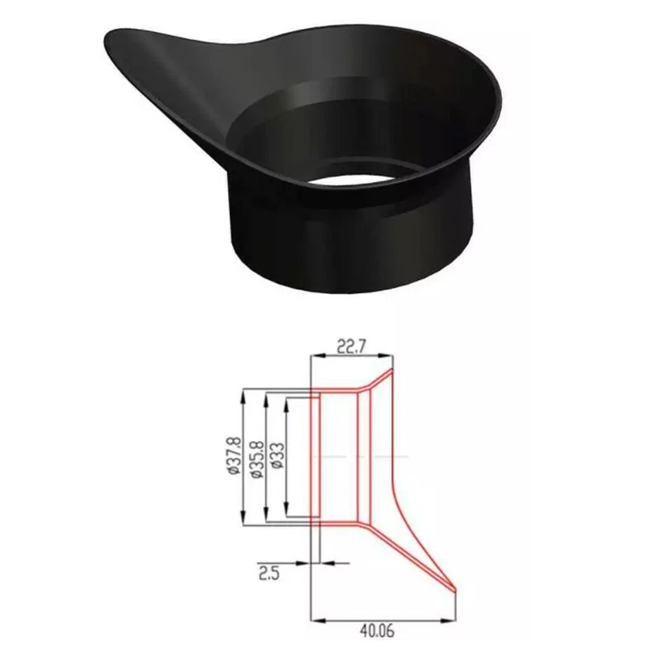 Mira telescópica de visión nocturna de 1 pieza de repuesto para protectores oculares de goma PVS-18 NVG Foto 2 de 4