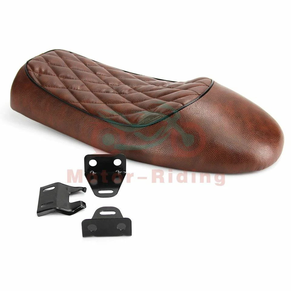 Sillín de joroba plano asiento café corredor motocicleta para Honda CB Suzuki Yamaha universal Foto 4 de 4