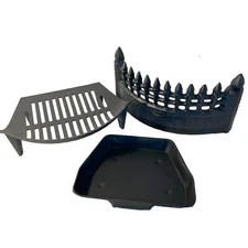 Heavy-Duty cast iron 16 Inch Grate, Castle front and ash pan set