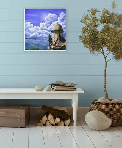 ๐ต Mediterran Storm | Original Oil Painting Seascape Coast Waves Art Decor - Picture 4 of 9